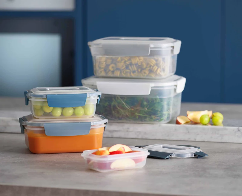 Lot de 5 Boîtes de Conservation Compactes Plastique en Bleu Nest™ - Éditions