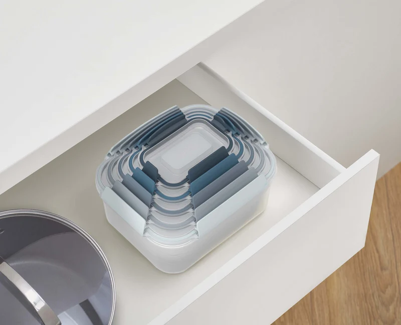 Lot de 5 Boîtes de Conservation Compactes Plastique en Bleu Nest™ - Éditions