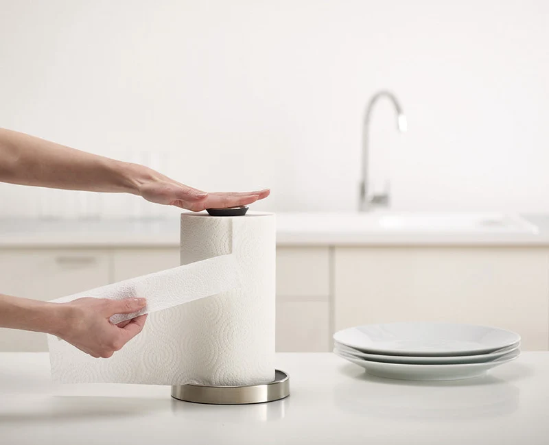 Porte Essuie-tout de Cuisine Gris Push&Tear™