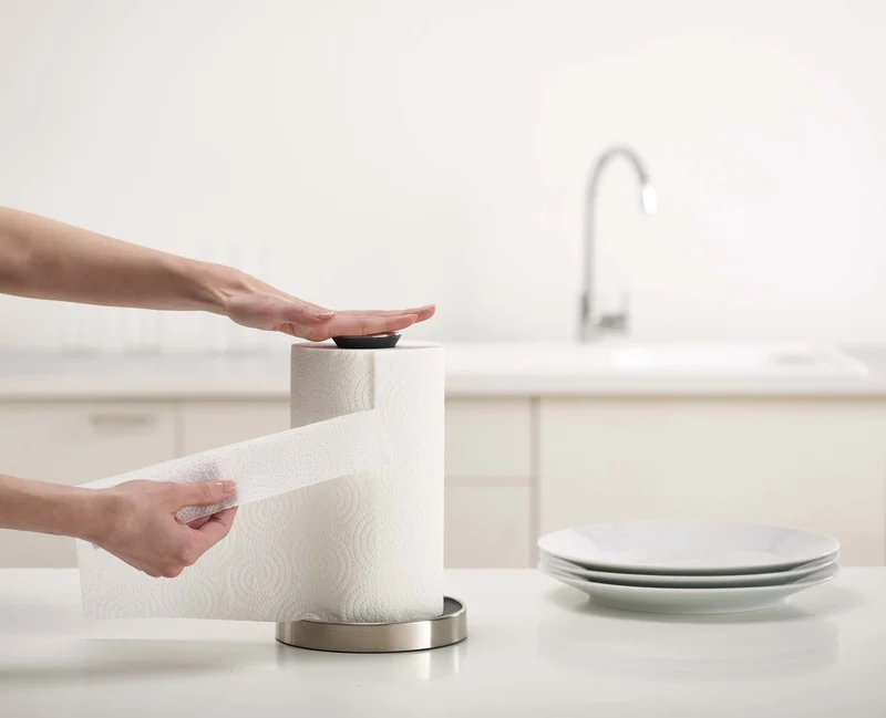 Porte Essuie-tout de Cuisine Gris Push&Tear™