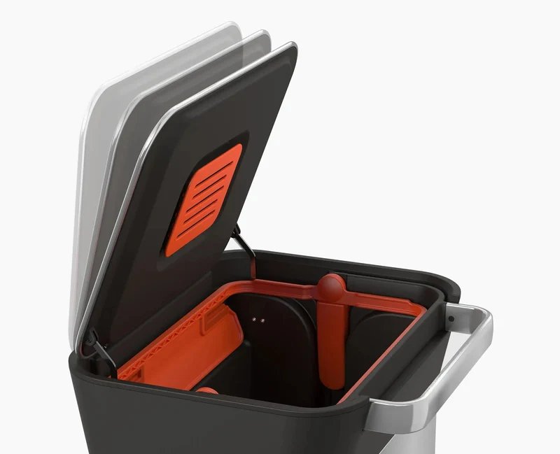 Poubelle Compacteur de Déchets 30L Inox Titan
