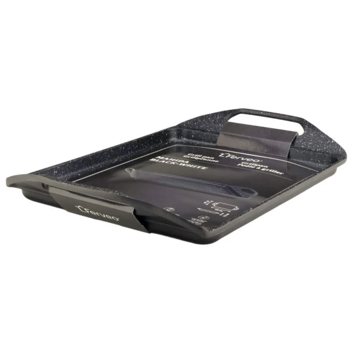 Kadoland Ferveo Mahida Izgara Tavası | Black-Beyaz 45X27X2,5 cm
