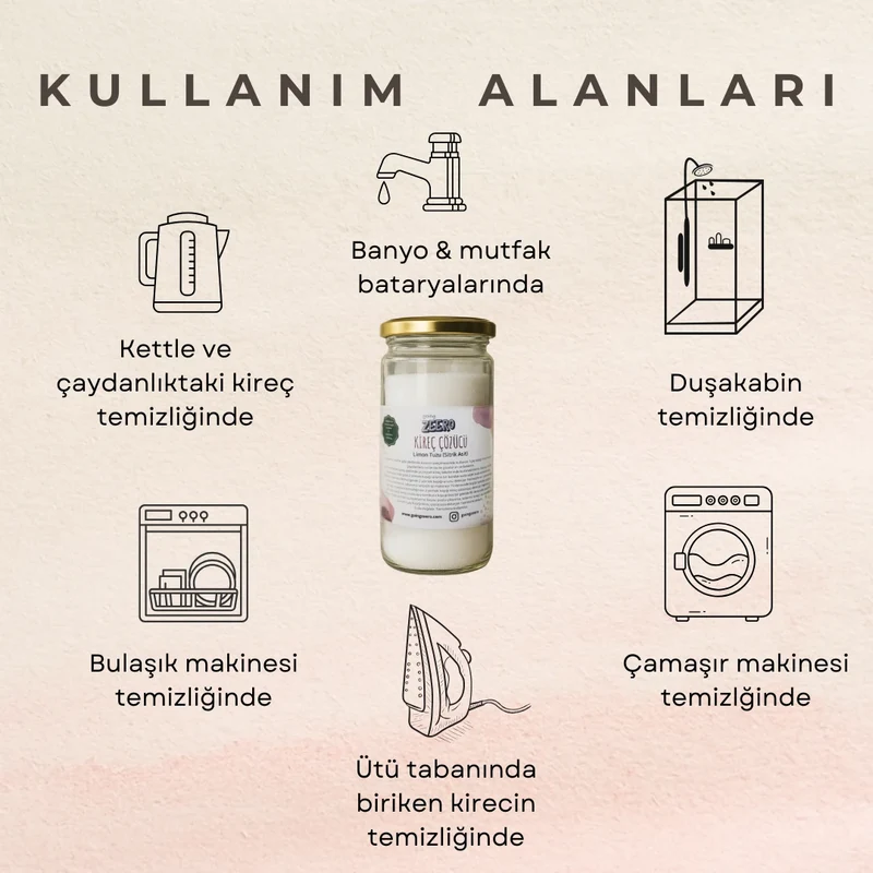 Zeero Kireç Çözücü & Bulaşık Makinesi Temizleyici Büyük Boy - 400 gr