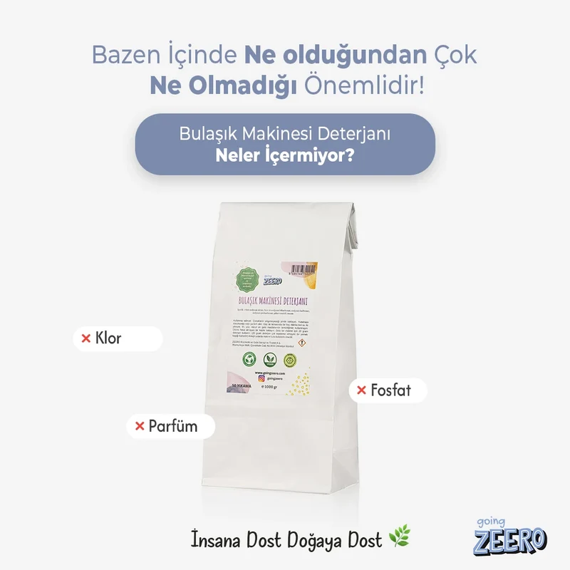 Zeero Doğal Bulaşık Makinesi Deterjanı (50 Yıkama)