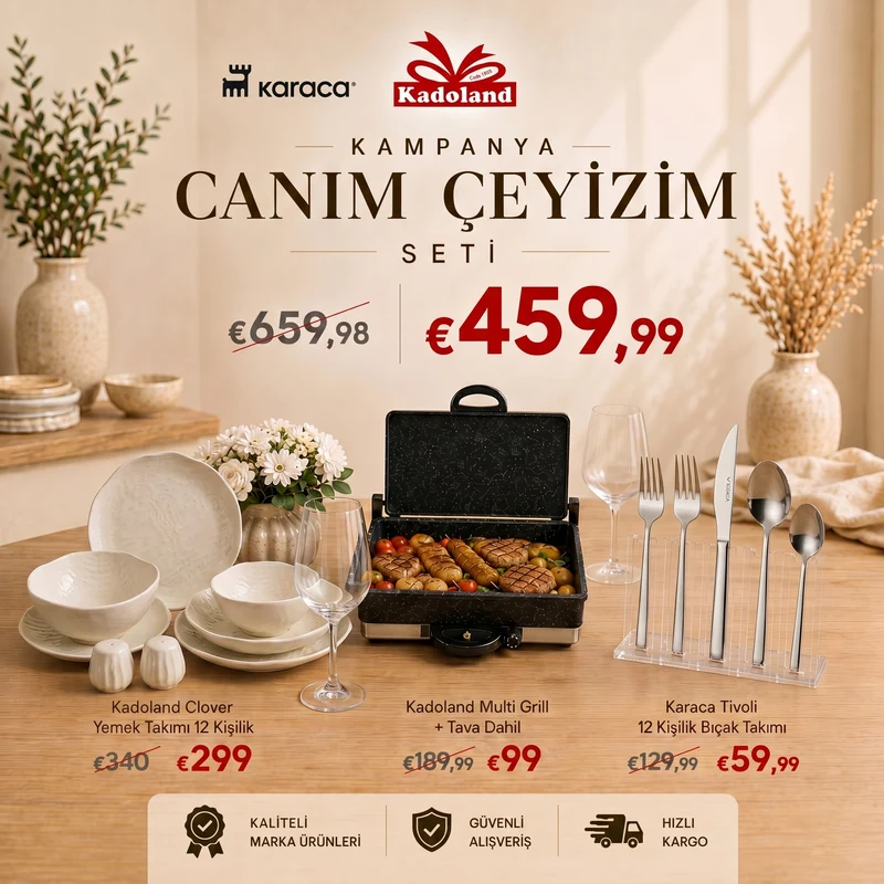 Kadoland Canım Ceyizim Seti - Beyaz
