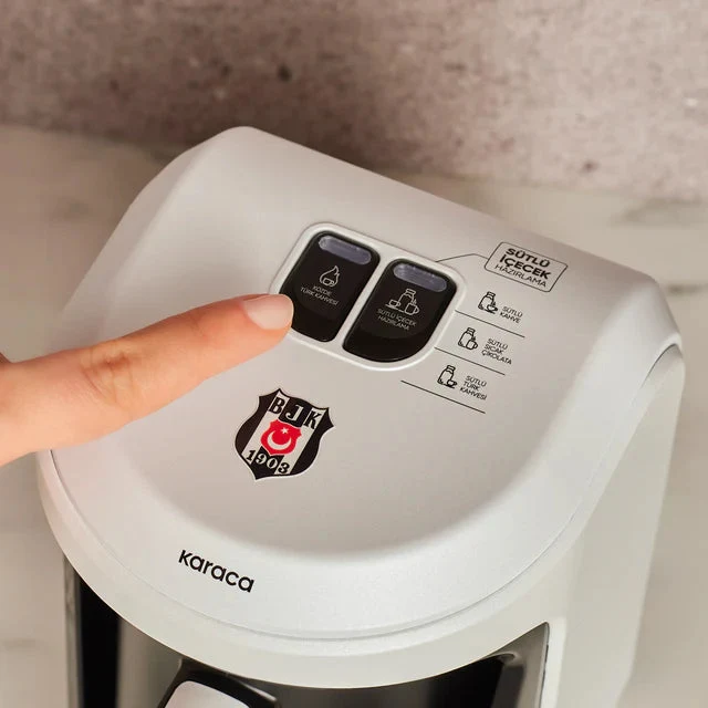 Karaca x Beşiktaş Lisanslı Hatır Hüps Taraftar Marşlı Sütlü Türk Kahve Makinesi