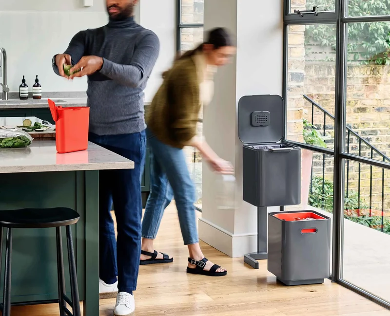 Poubelle de Tri Sélectif Grise 40 Litres Totem