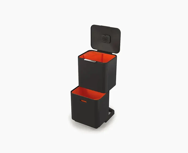 Poubelle de Tri 60l Noir Totem Max