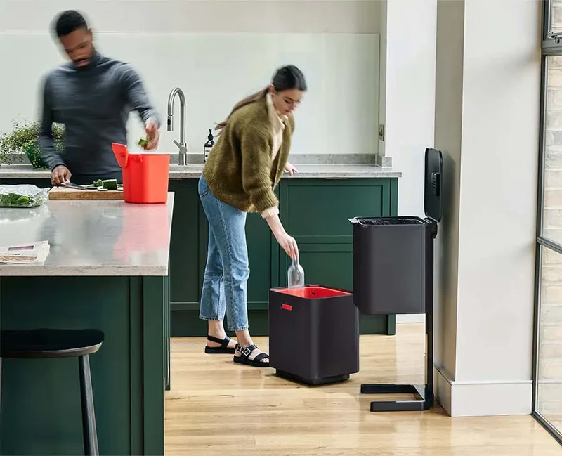 Poubelle de Tri 60l Noir Totem Max