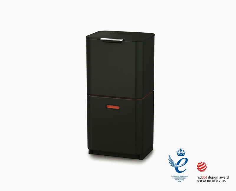 Poubelle de Tri 60l Noir Totem Max