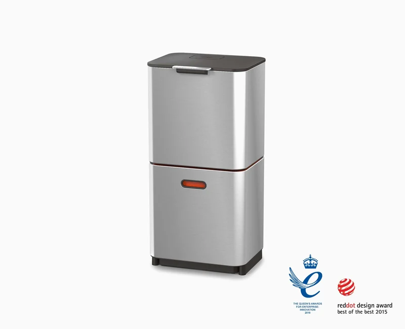 Poubelle de Tri 60l Inox Totem Max