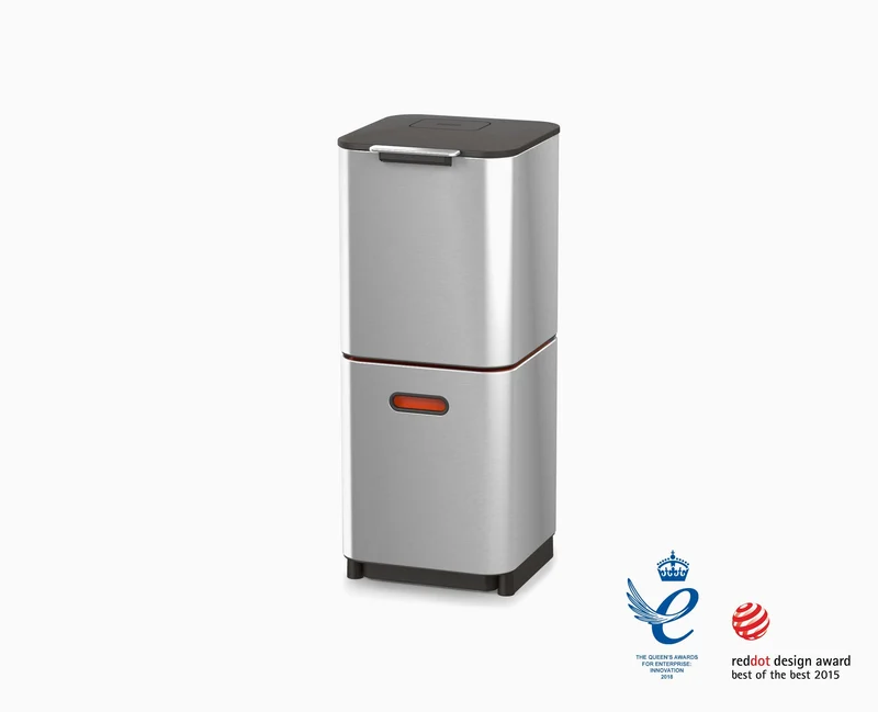 Poubelle de Tri Sélectif Inox 40 Litres Totem