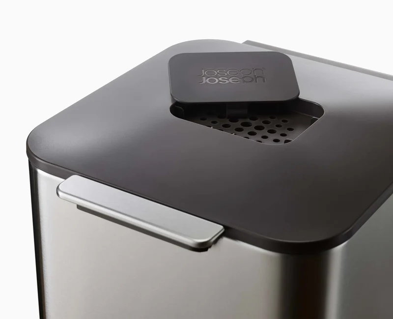 Poubelle de Tri Sélectif Inox 40 Litres Totem