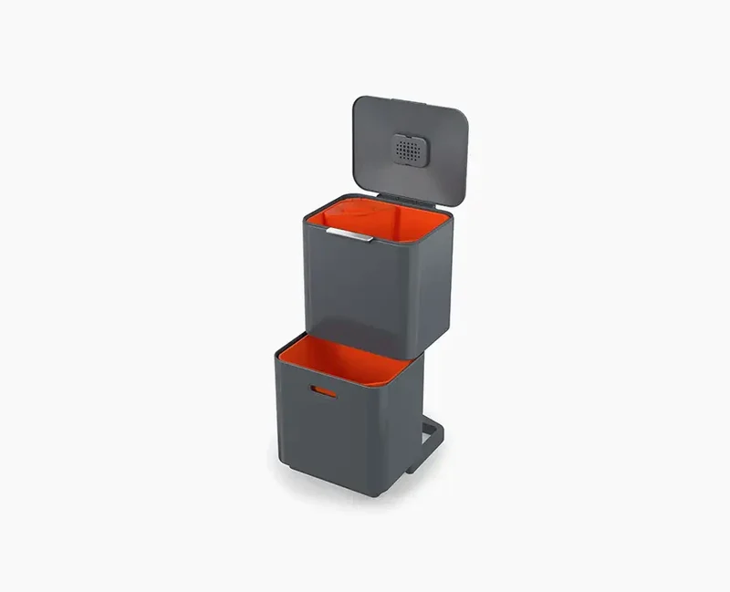 Poubelle de Tri 60l Gris Totem Max