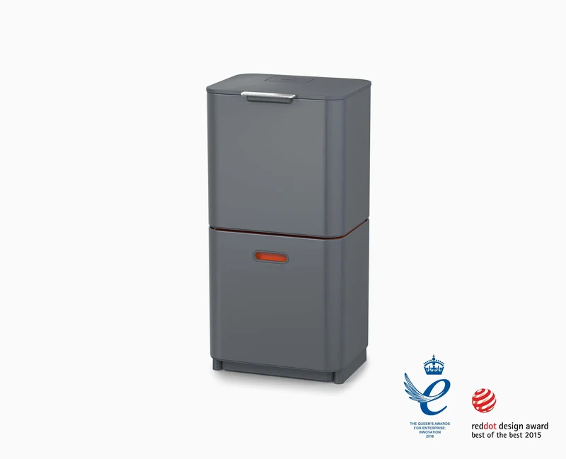Poubelle de Tri 60l Gris Totem Max