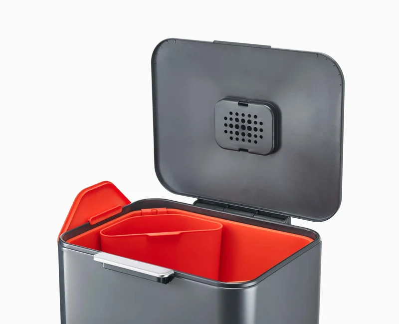 Poubelle de Tri 60l Gris Totem Max