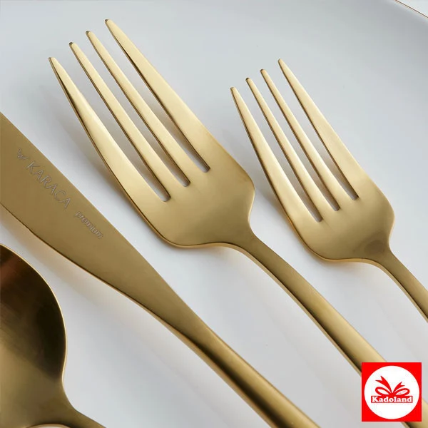 Karaca Orion Matte Gold 30 Parça 6 Kişilik Çatal Kaşık Bıçak Seti