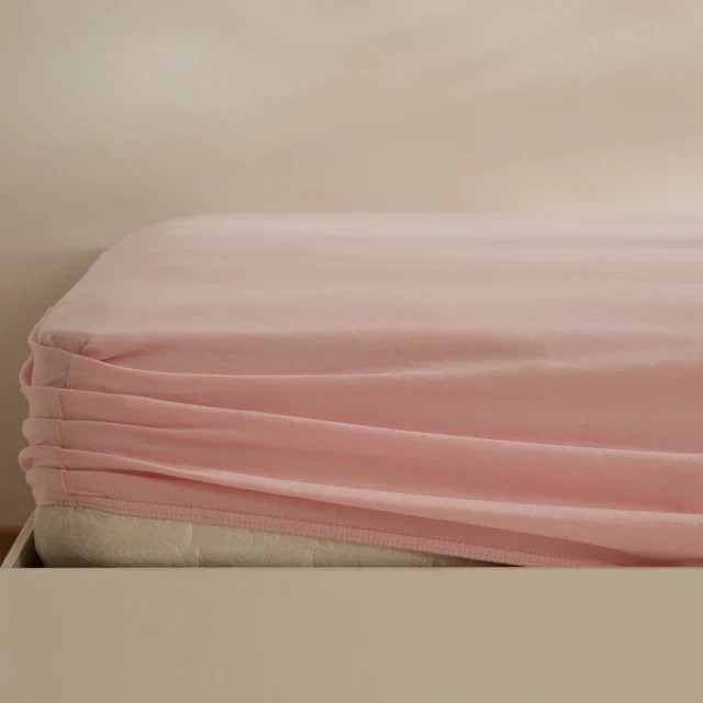 Karaca Home Jersey Hoeslaken, 100x200+30 cm, Dusty Pink