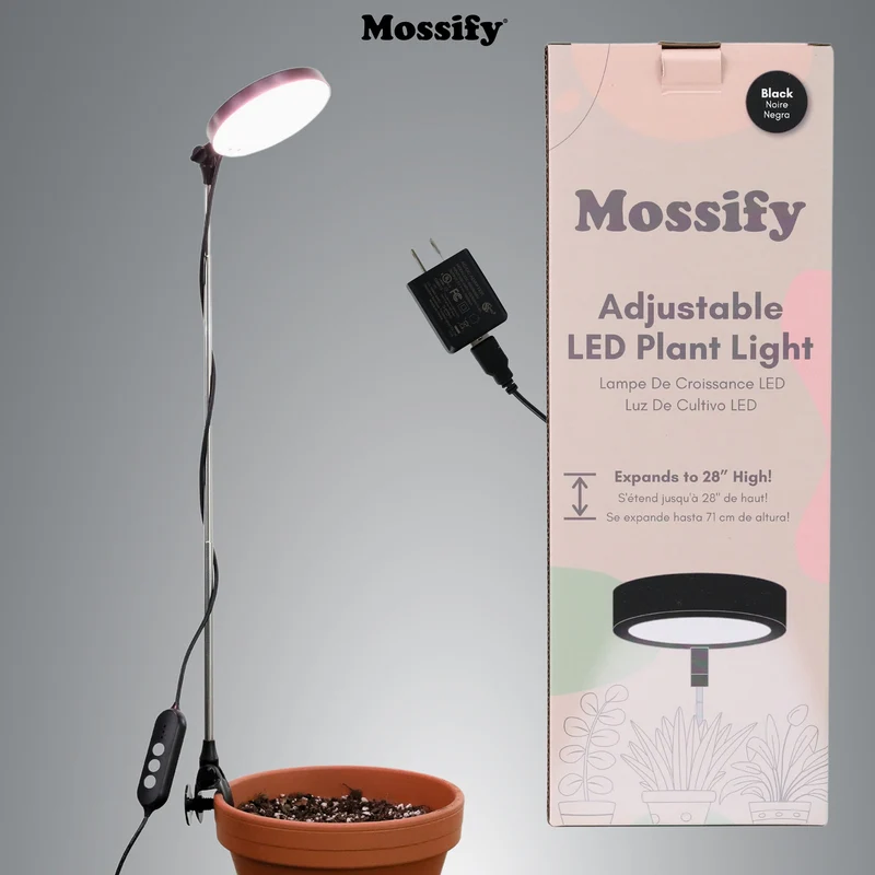 Lampe de croissance DEL ajustable pour plantes d'intérieur