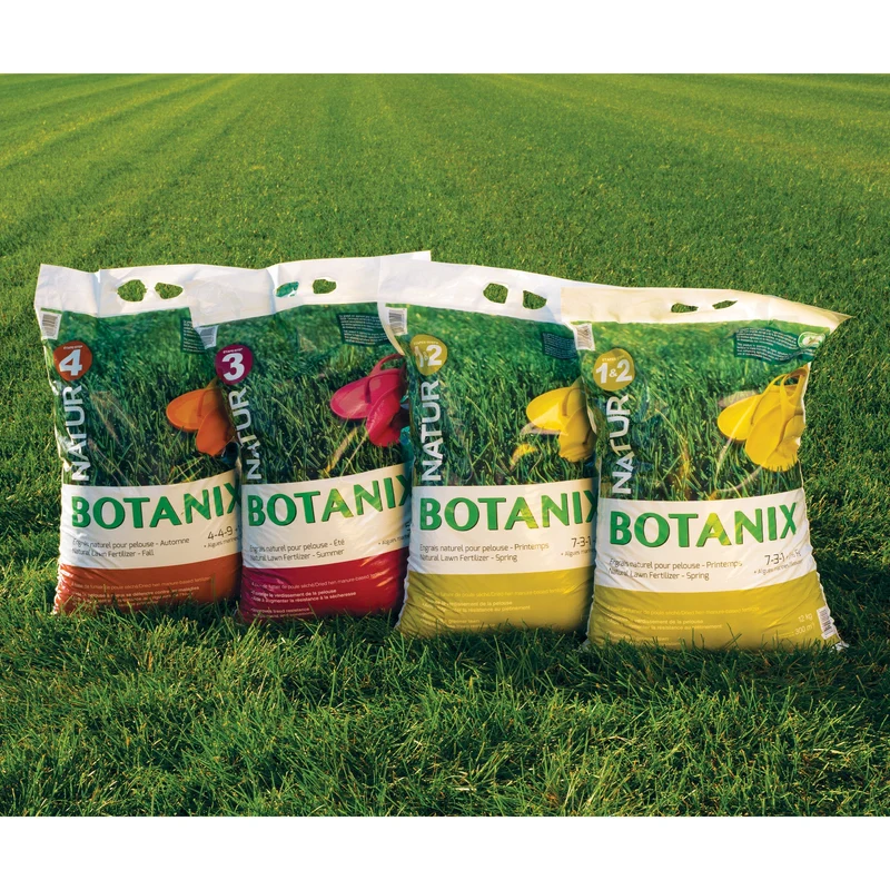 Programme d'engrais à pelouse Botanix NATUR - 4 étapes (Saison Complète)