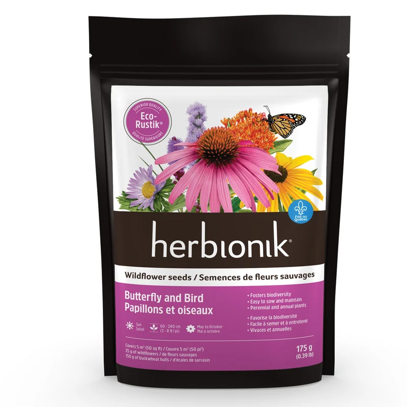 Semence de Fleurs Sauvages Eco-rustik pour Papillons et Oiseaux Herbionik