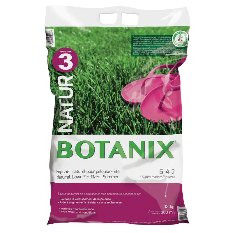 Engrais à pelouse Botanix NATUR - Étape 3 : Résistance et Vitalité (5-4-2)