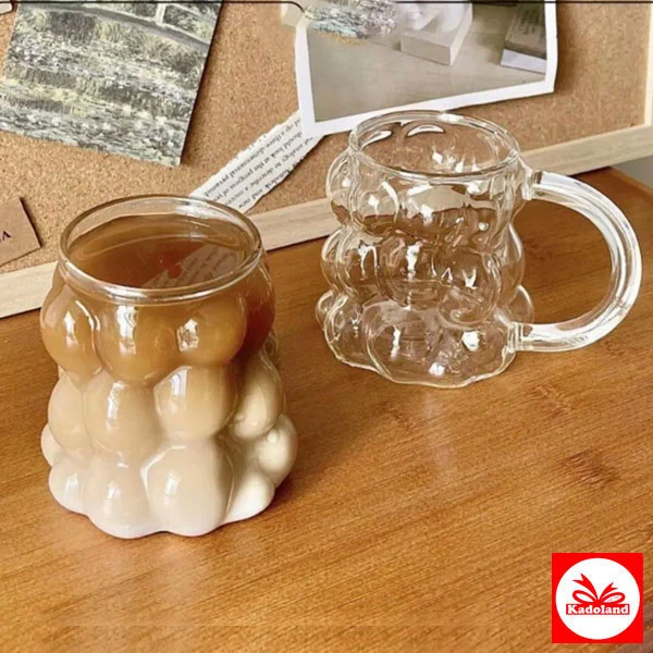 Mulex Üzüm Salkımlı Cam Bardak Kulplu | Druivenvorm Cam | 2 li Set
