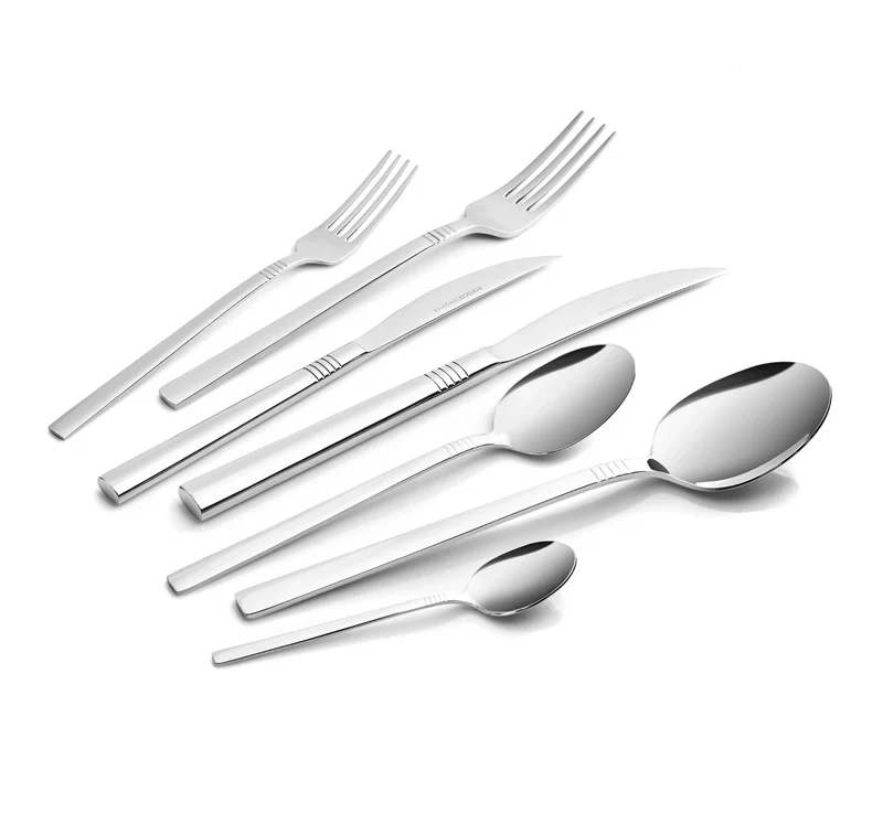 Karaca Nil Elegance Çatal Kaşık Bıçak Seti için 12 Kişilik, 91 Parça, Zilver