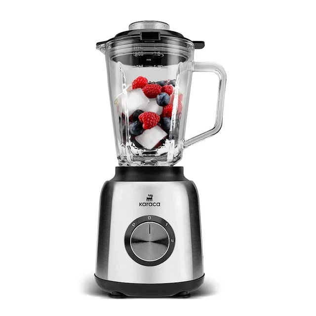 Karaca Inox 1,5 L Cam Sürahili Inox Smoothie Blender