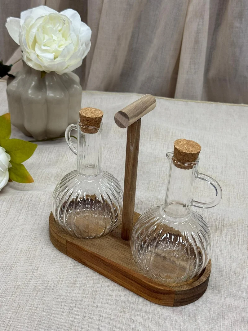Twins Standlı Yağdanlık Seti | 2*300 ml