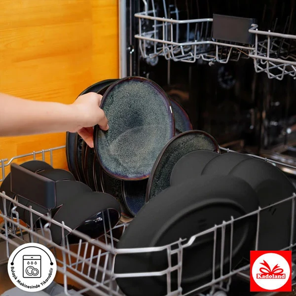 Karaca Streamline Galactic Stoneware Black /12 persoons Yemek Takımı 55 stk/ 12 Kişilik Yemek Takımı 55 Parça