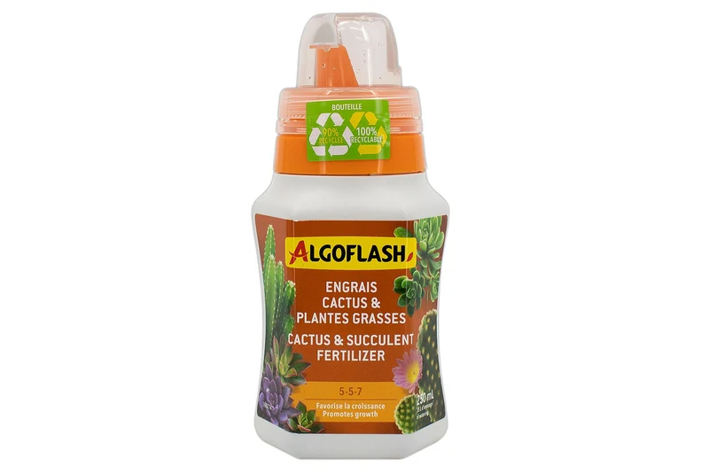 Engrais liquide Algoflash pour cactus et plantes grasses 5-5-7