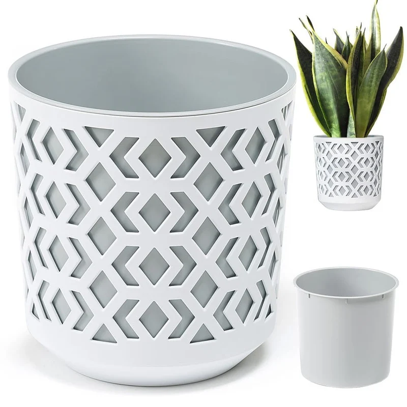 Pot de fleurs avec insertion - Collection Aztek