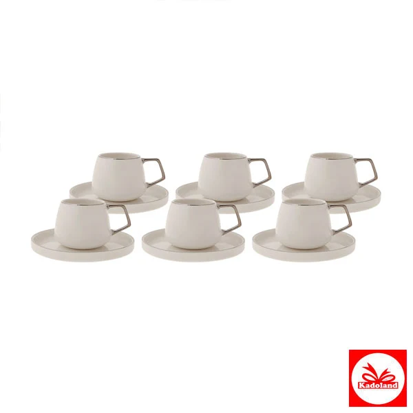 Karaca Saturn Platin 6 Kişilik Kahve Fincanı Takımı 90 ml