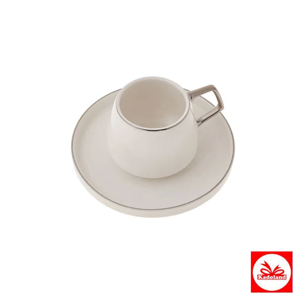 Karaca Saturn Platin 6 Kişilik Kahve Fincanı Takımı 90 ml