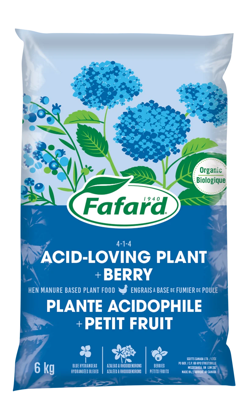 Engrais naturel pour petits fruits et plantes acidophiles 4-1-4