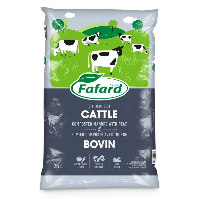 Fumier de bovin composté avec tourbe BOVIN Fafard