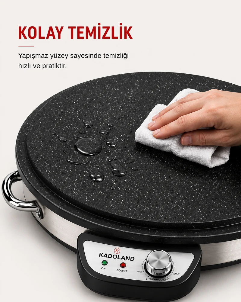 Kadoland Elektrikli Yufka ve Katmer Sacı | Ø50cm 2300W