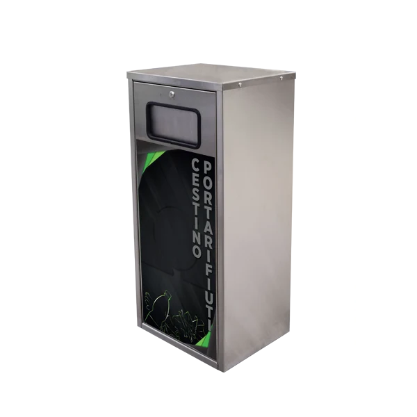 Poubelle Inox Double Bascule CPR19 - Station Lavage Pro