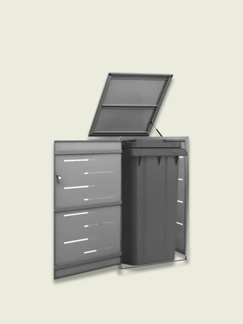 Abri Poubelle Urban Steel 1 Bac en Acier Anthracite