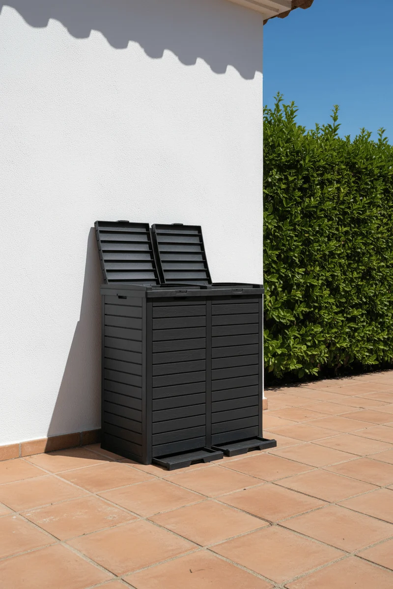 Poubelle Extérieur Duo Double Compartiment 230L