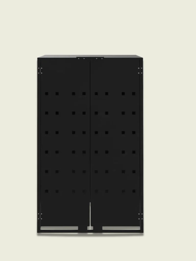 Abri Poubelle UrbanBox Acier Noir pour 1 Bac