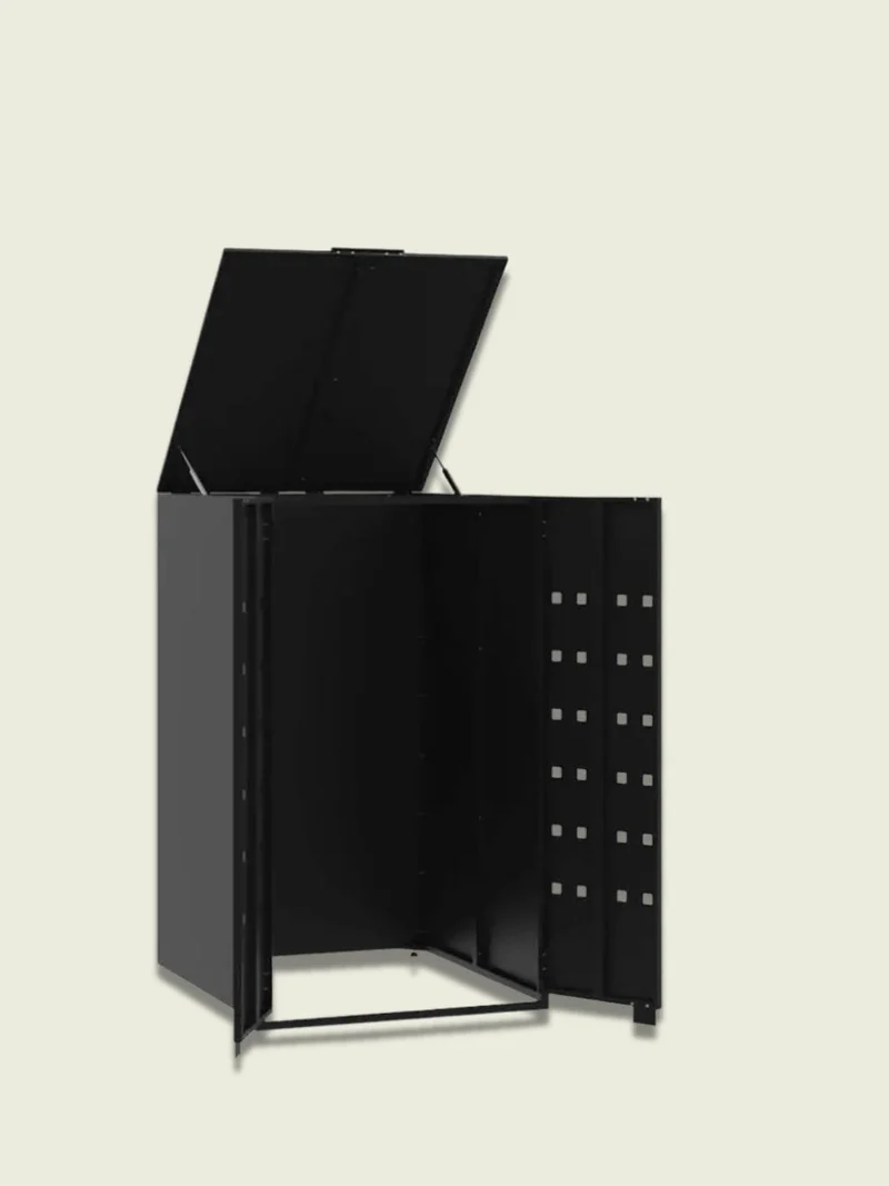 Abri Poubelle UrbanBox Acier Noir pour 1 Bac