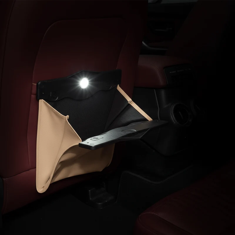 Poubelle DriveFold Poubelle Voiture LED en Simili Cuir