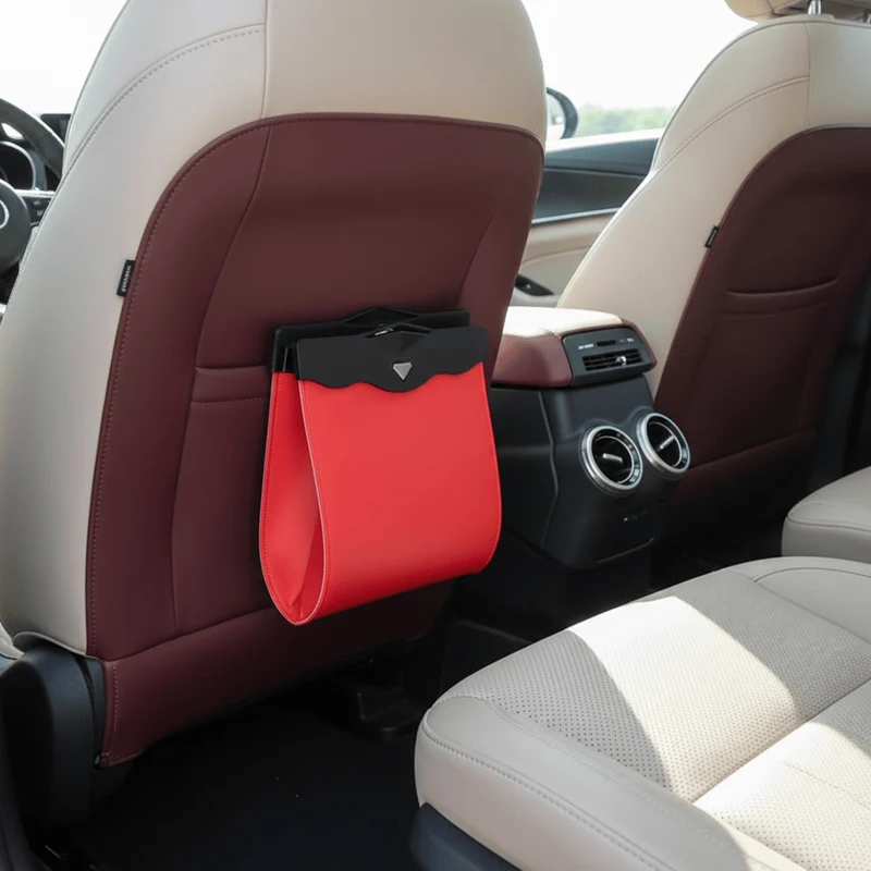 Poubelle DriveFold Poubelle Voiture LED en Simili Cuir