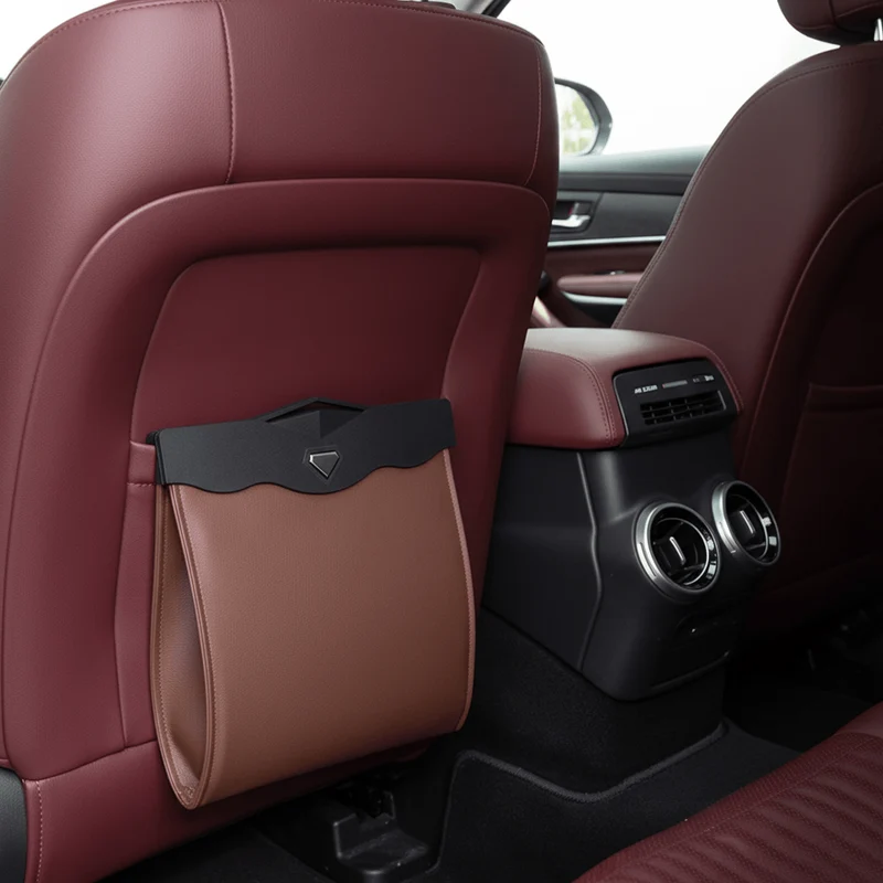 Poubelle DriveFold Poubelle Voiture LED en Simili Cuir