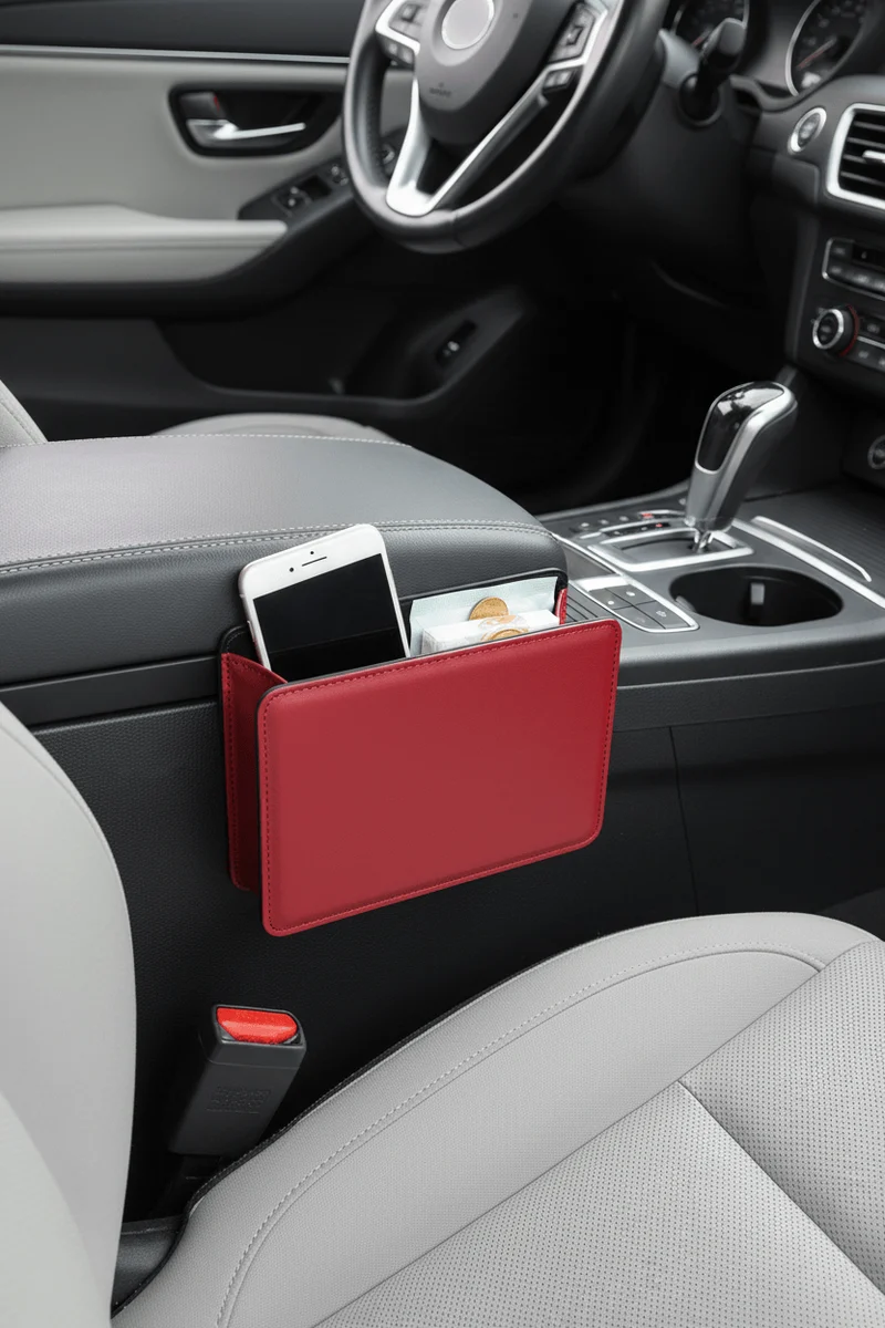 Poubelle AutoPocket Sac Poubelle de Voiture en Simili Cuir