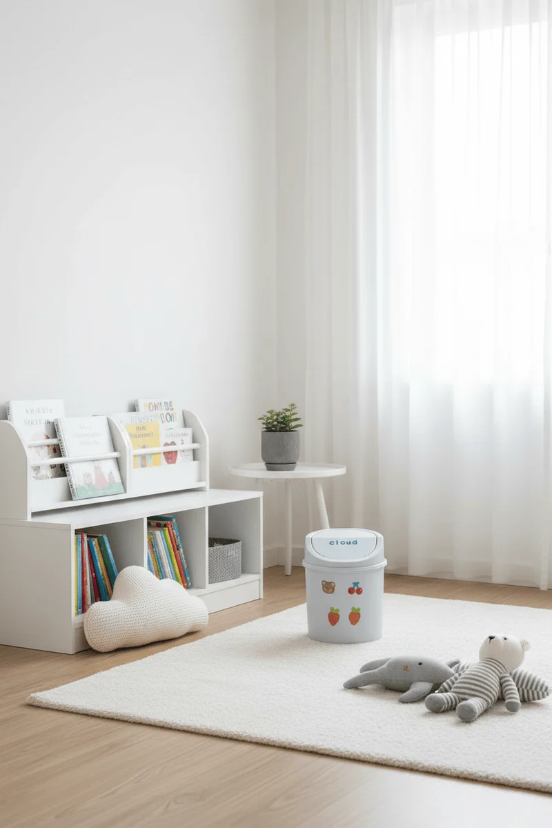 Poubelle Enfant Mini Poubelle à Couvercle Basculant
