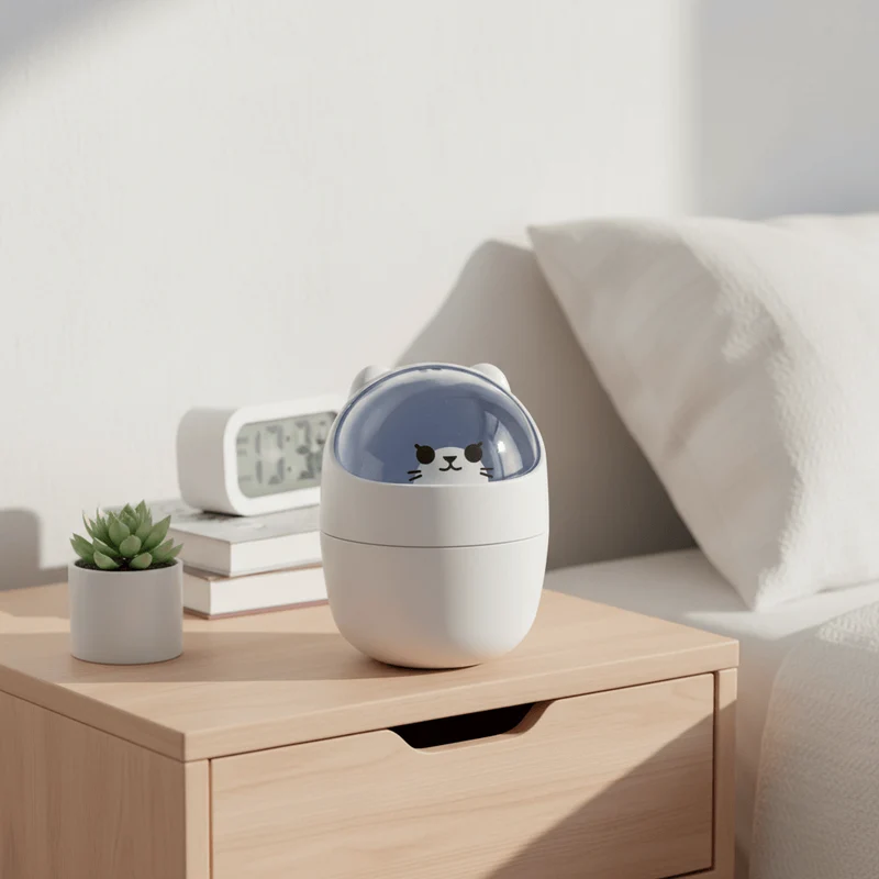Mini Poubelle Ours 0,98L avec Couvercle Coulissant