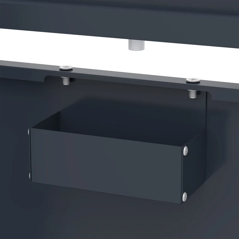 Abri Métallique pour 3 Poubelles à Roulettes - Anthracite et Bois